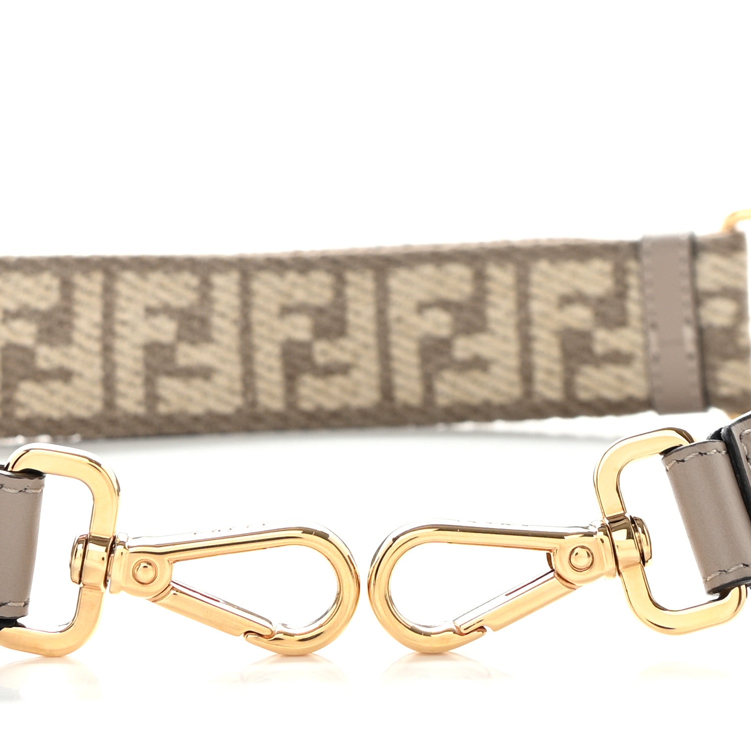 Fendi Chenille Vitello King FF Adjustable Strap You Tortora Nuvola 5 of 5