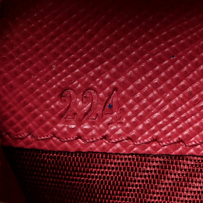 Prada Saffiano Fiocco Bow Zip Around Wallet Peonia 7 of 13