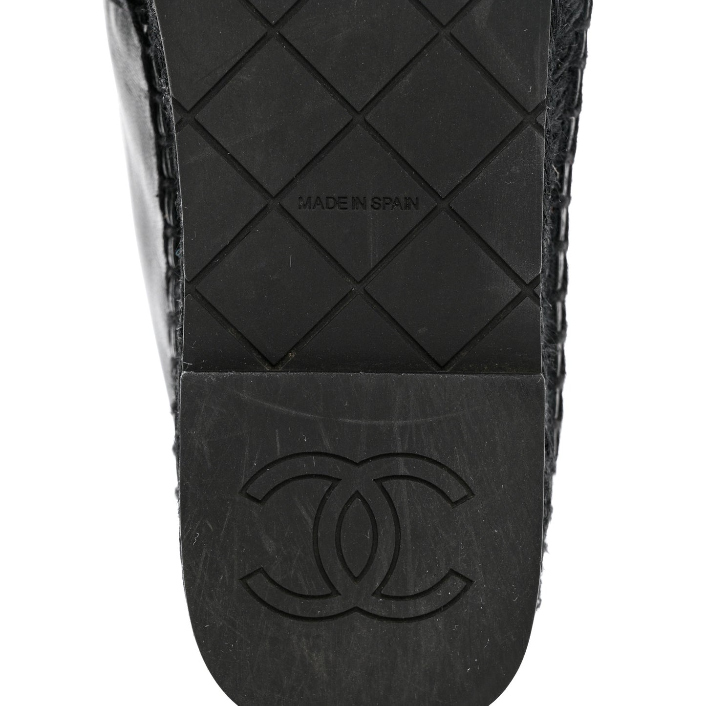 Lambskin Quilted CC Logo Espadrilles 41 Black