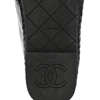 Chanel Lambskin Quilted CC Logo Espadrilles 41 Black 6 of 10