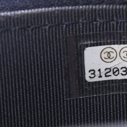 Chanel Caviar Quilted Mini Vanity Case With Chain Navy Blue 7 of 11