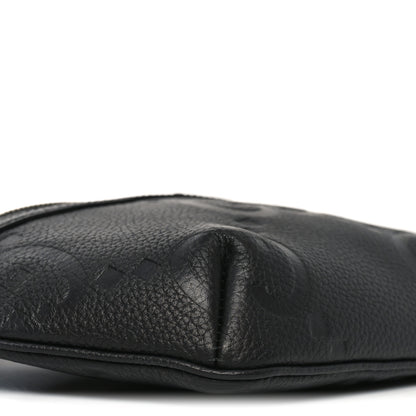 Gucci Piuma Calfskin Jumbo GG Embossed Small Belt Bag Black 9 of 10