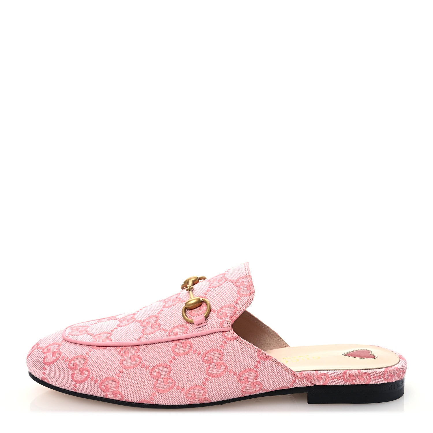Gucci Canvas GG Monogram Nappa Womens Princetown Slippers 37 Cotton Candy Dark Cotton Candy Wild Rose 1 of 10