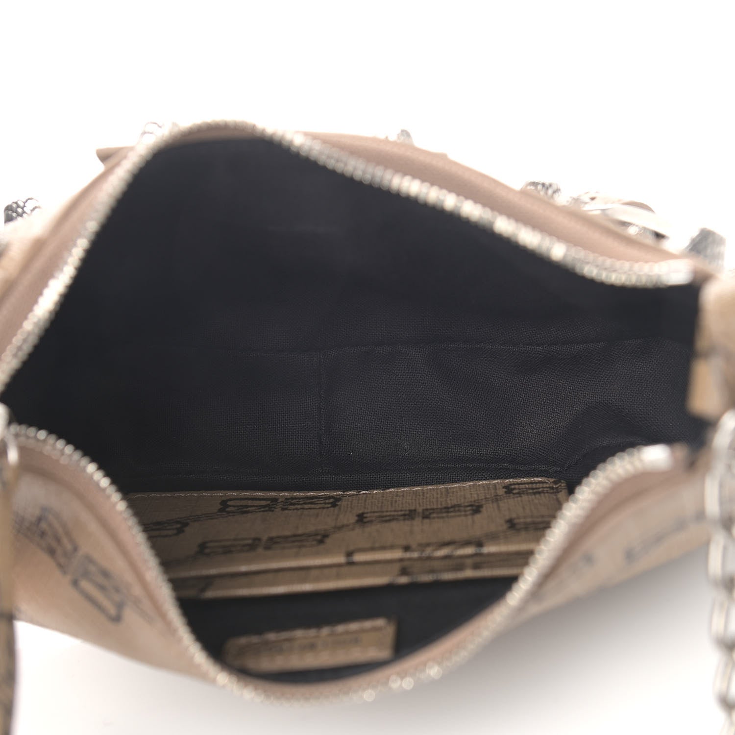 Balenciaga Coated Canvas BB Monogram Le Cagole Mini Purse With Chain Beige Brown 5 of 11
