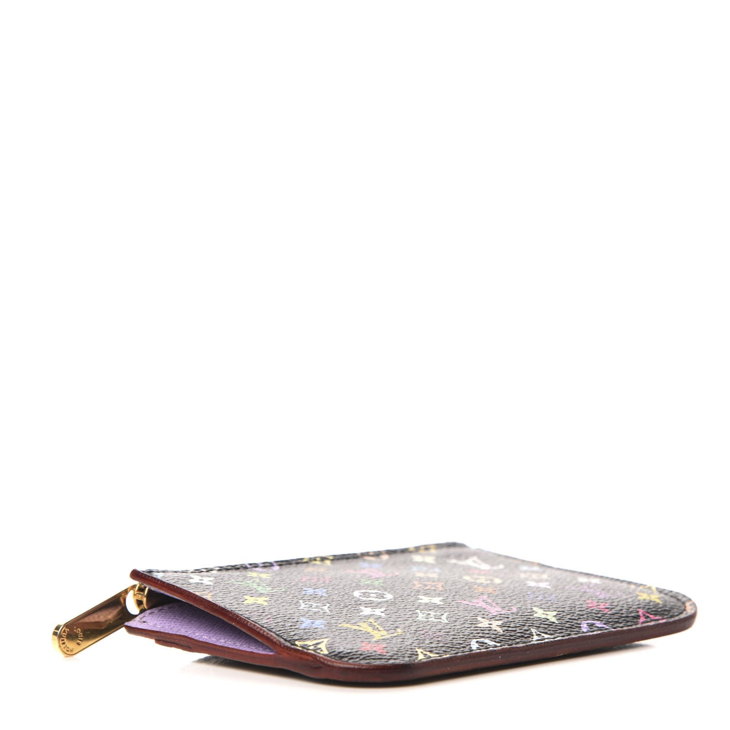 Monogram Multicolor Key Pouch Black Violet