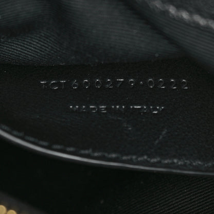 Saint Laurent Sheepskin Matelasse Chevron Monogram Medium College Bag Black 7 of 9