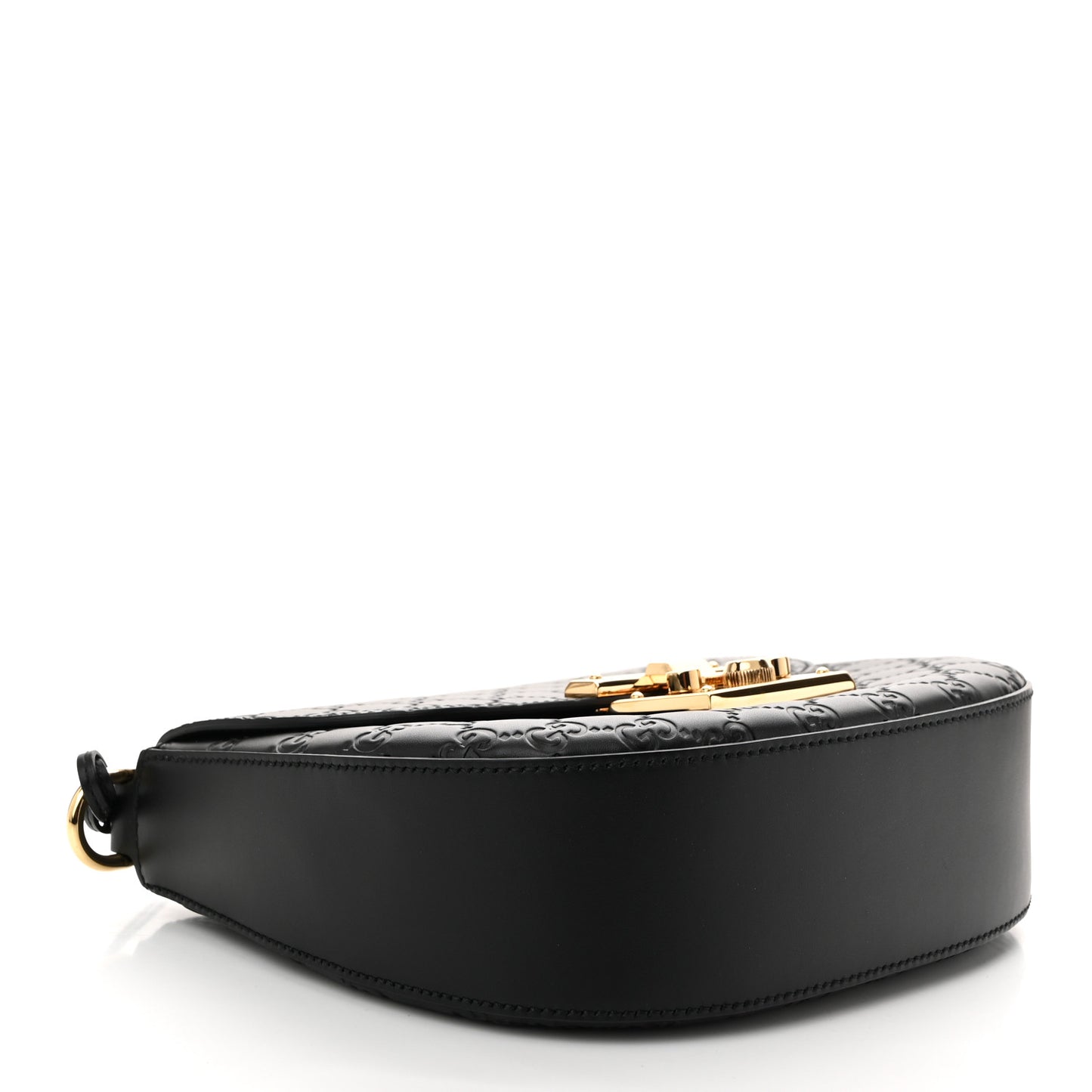 Guccissima Web Medium Padlock Messenger Shoulder Bag Black