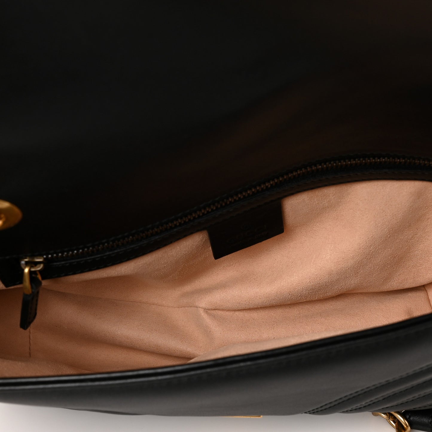Calfskin Matelasse Small GG Marmont Shoulder Bag Black
