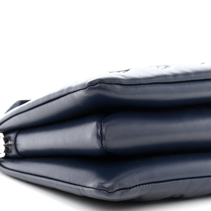 Louis Vuitton Lambskin Embossed Monogram Coussin PM Navy 9 of 10