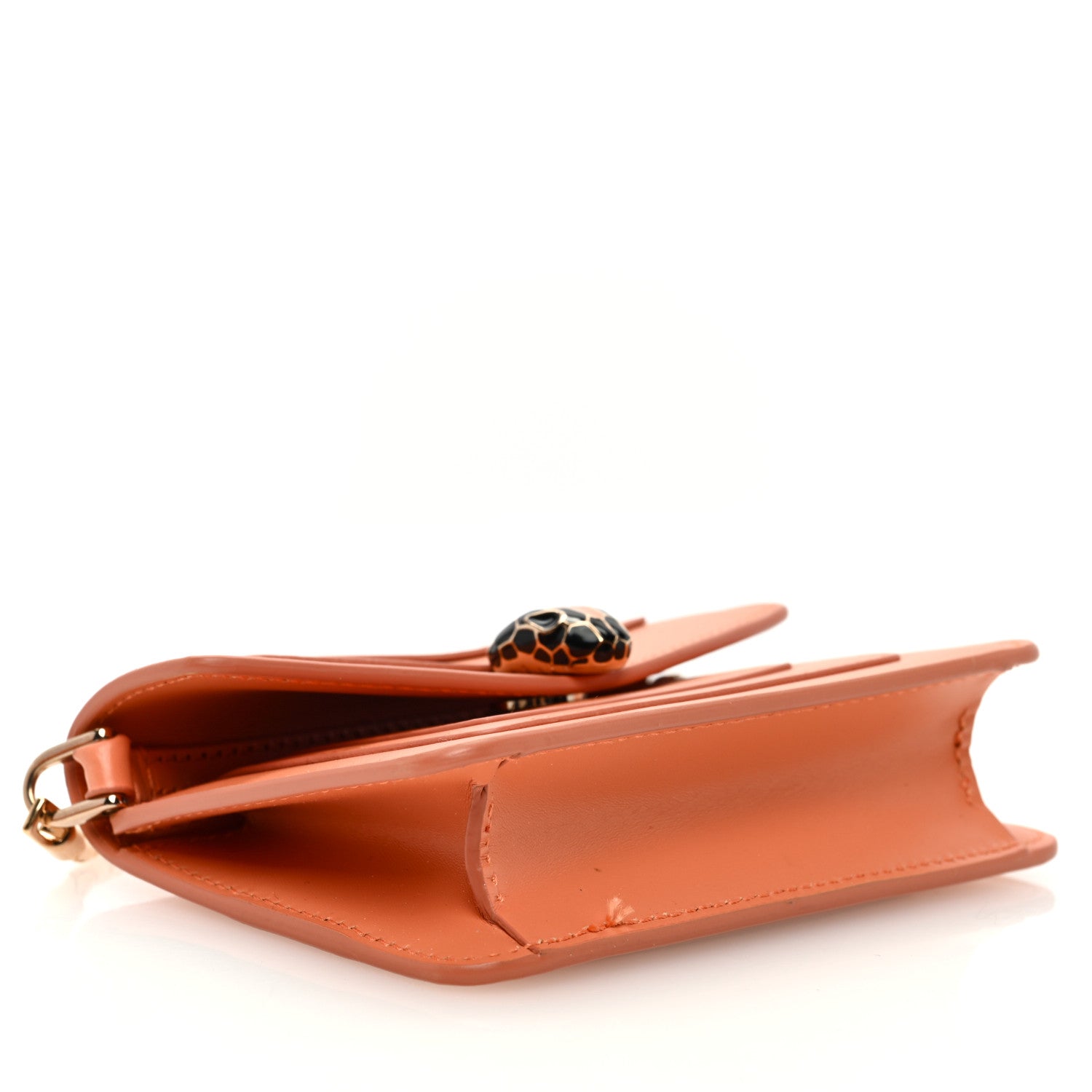 Bulgari Calfskin Serpenti Forever Miniature Bag Charm Coral 4 of 11