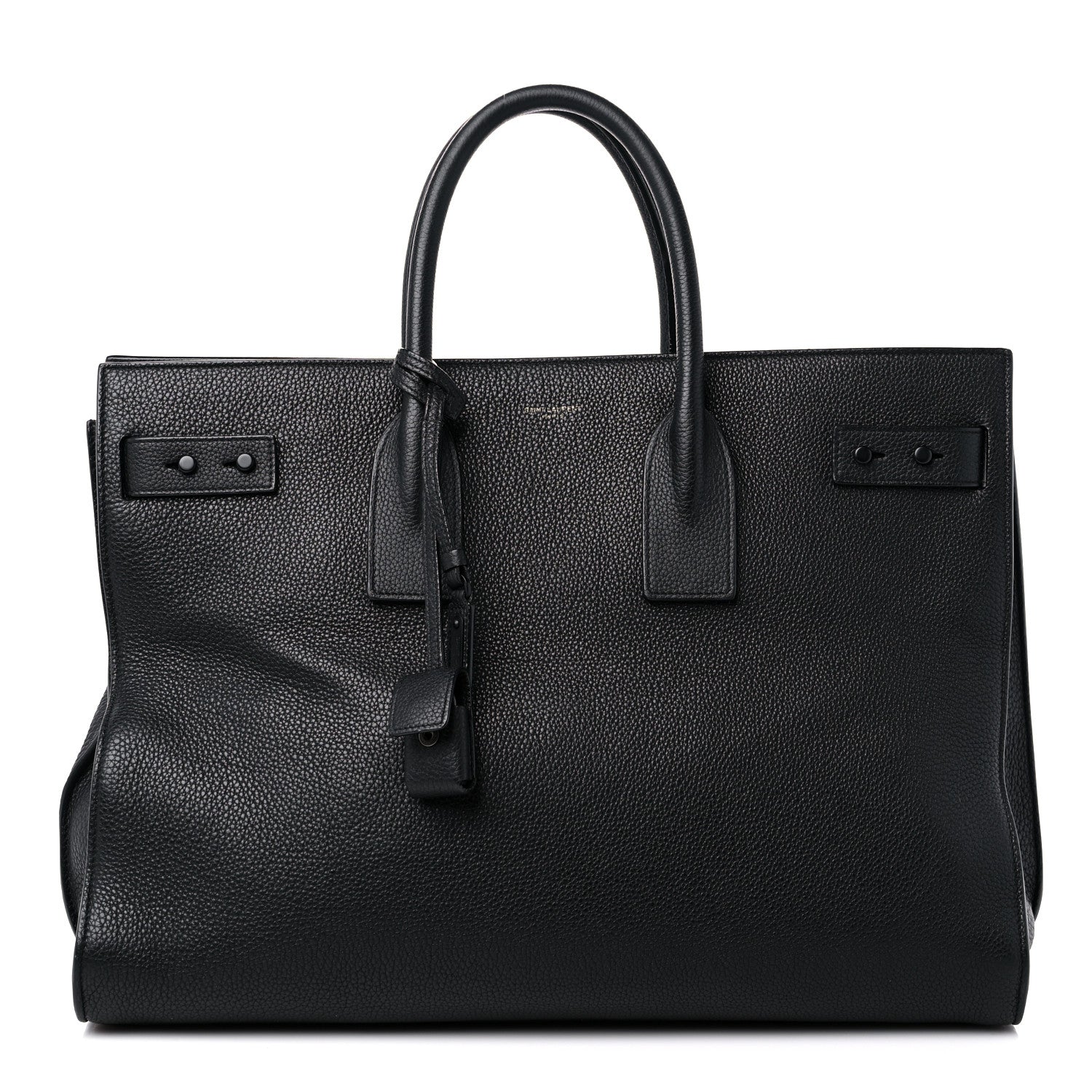Saint Laurent Grained Calfskin Large Thin Sac De Jour Black 1 of 14