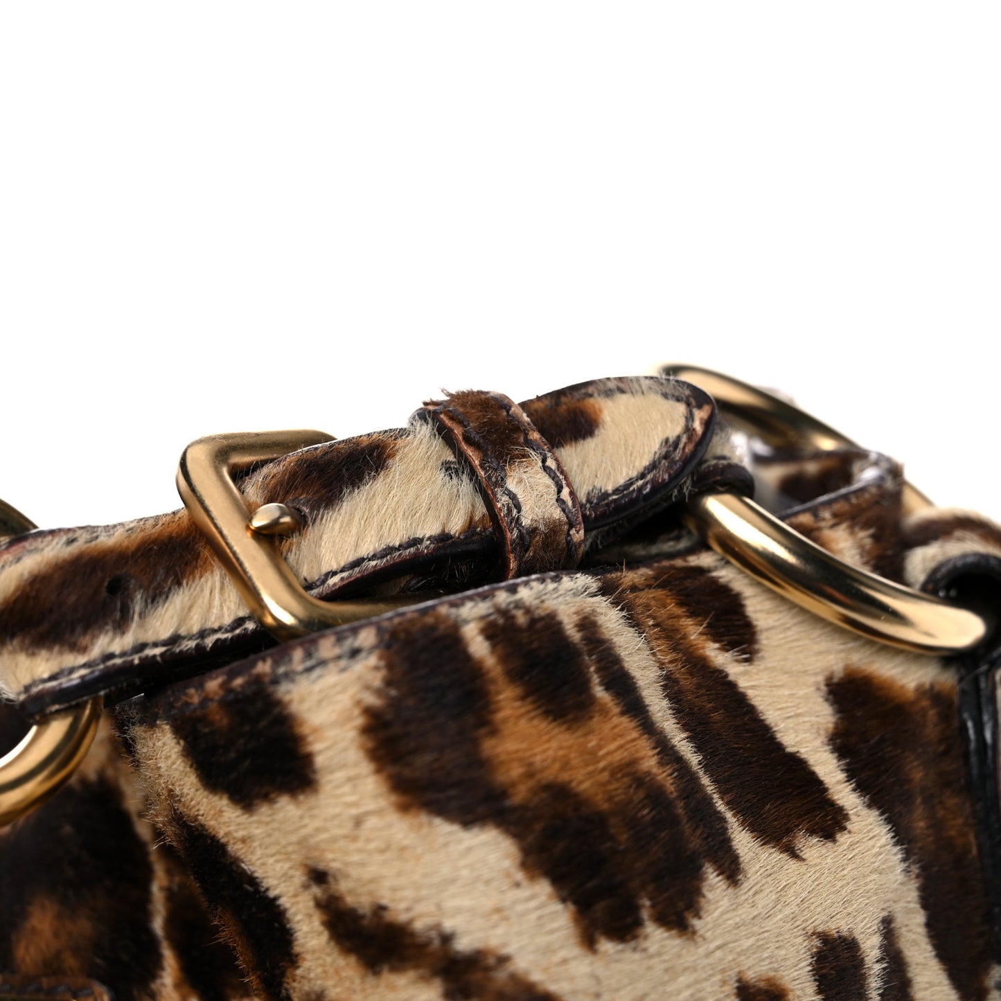 Cavallino Leopard Print Shoulder Bag Avorio