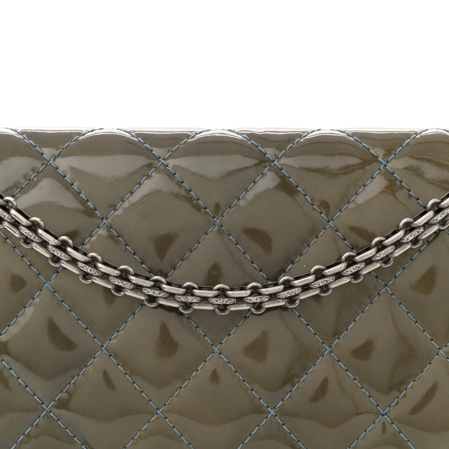 Chanel Patent Quilted 2.55 Reissue 226 Flap Green 8 of 14