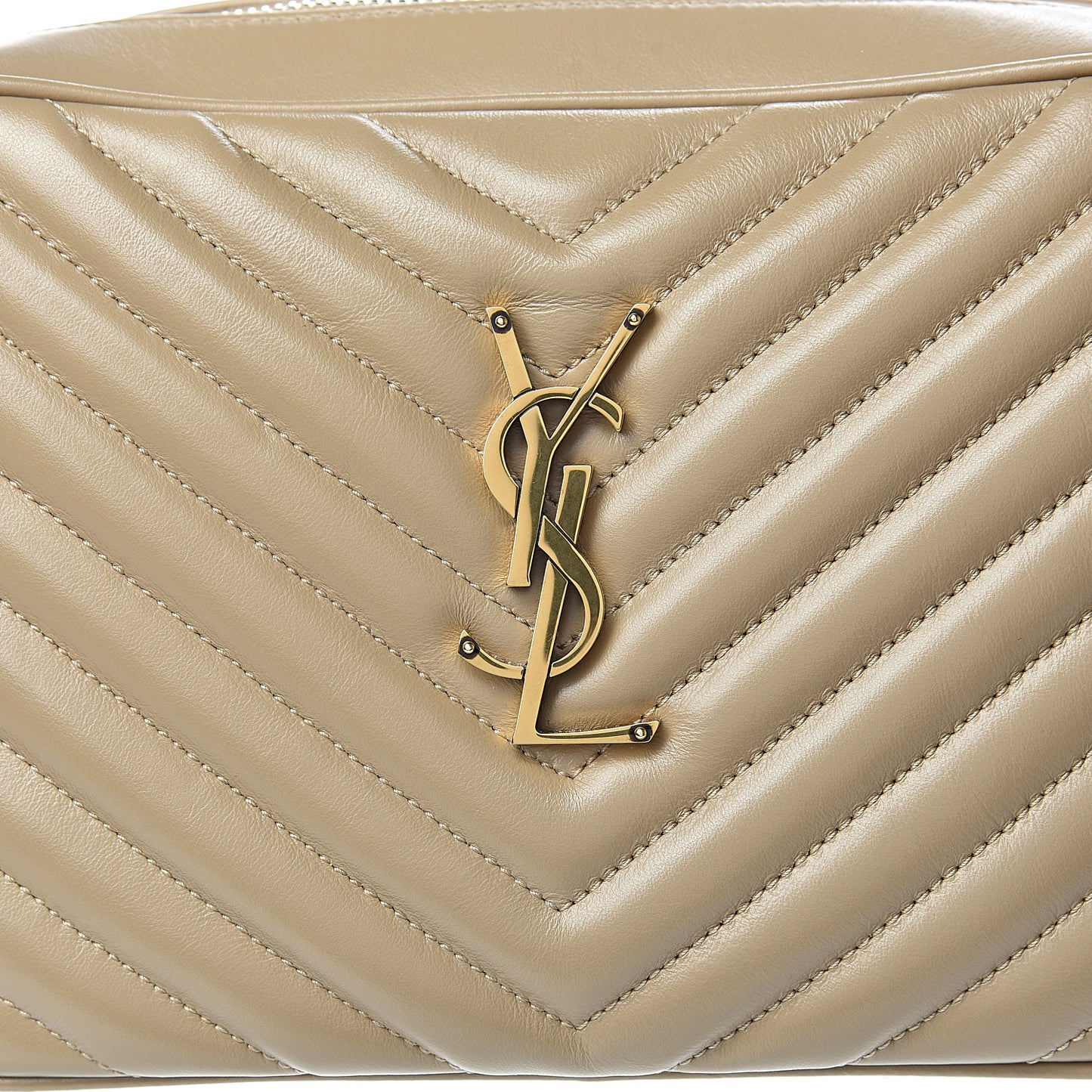 Calfskin Matelasse Monogram Lou Camera Bag Dark Latte