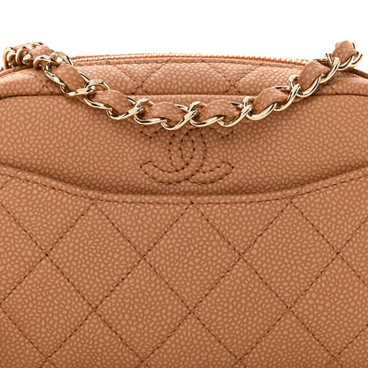 Chanel Caviar Quilted Mini Coco Tassel Camera Case Beige 8 of 10