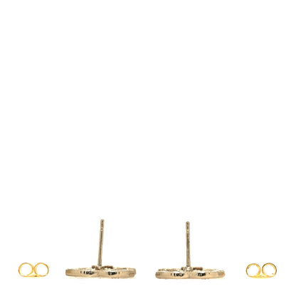 Chanel Tweed Effect CC Earrings Gold 3 of 4