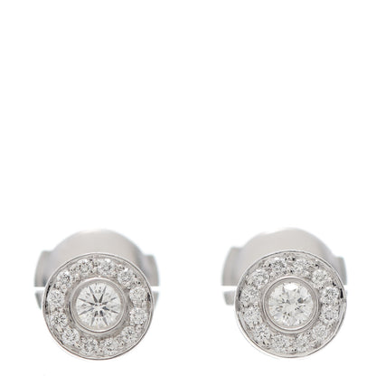Tiffany Platinum Diamond Mini Circlet Earrings 1 of 4