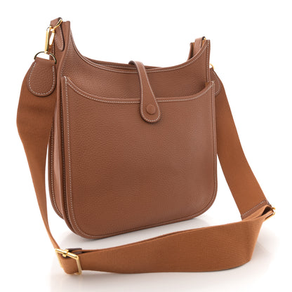 Hermes Taurillon Clemence Evelyne III PM Gold 3 of 11