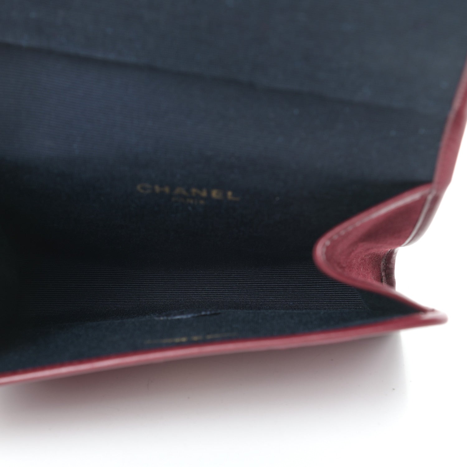 Chanel Suede Quilted Flap Clutch Red 5 of 10