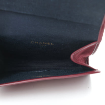 Chanel Suede Quilted Flap Clutch Red 5 of 10