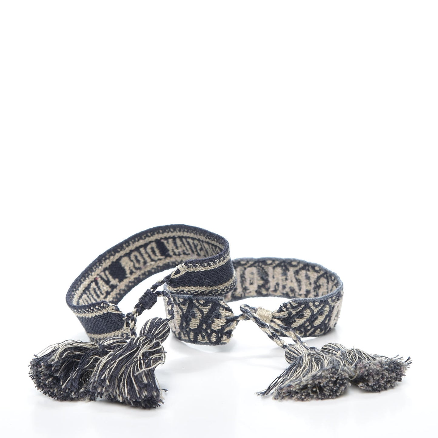 Woven Cotton J'Adior Friendship Bracelet Set Navy