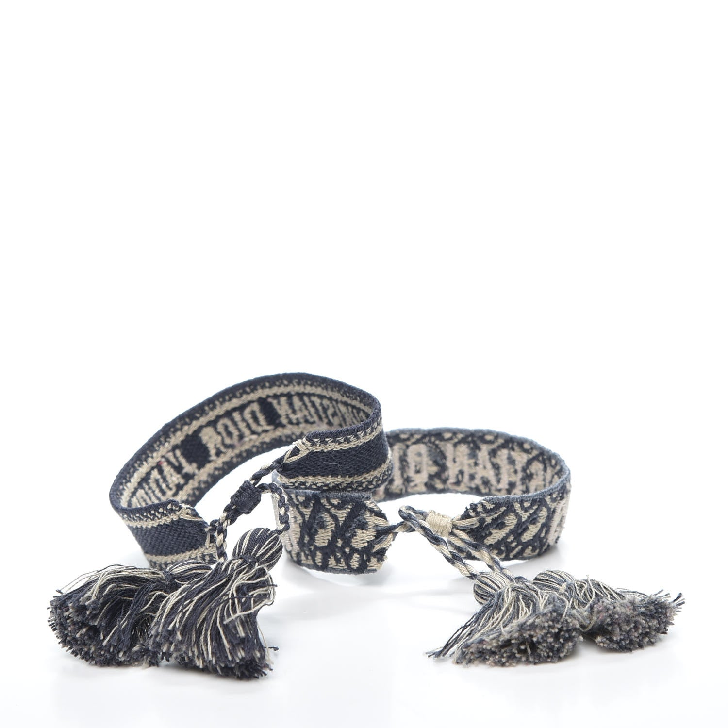 Christian Dior Woven Cotton J'Adior Friendship Bracelet Set Navy 2 of 4