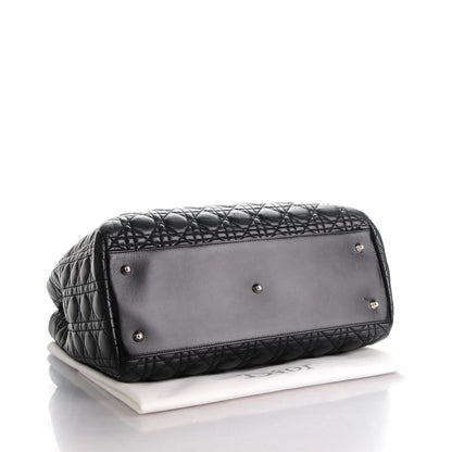Christian Dior Lambskin Cannage Large Dior Soft Shopping Tote Black 4 of 6
