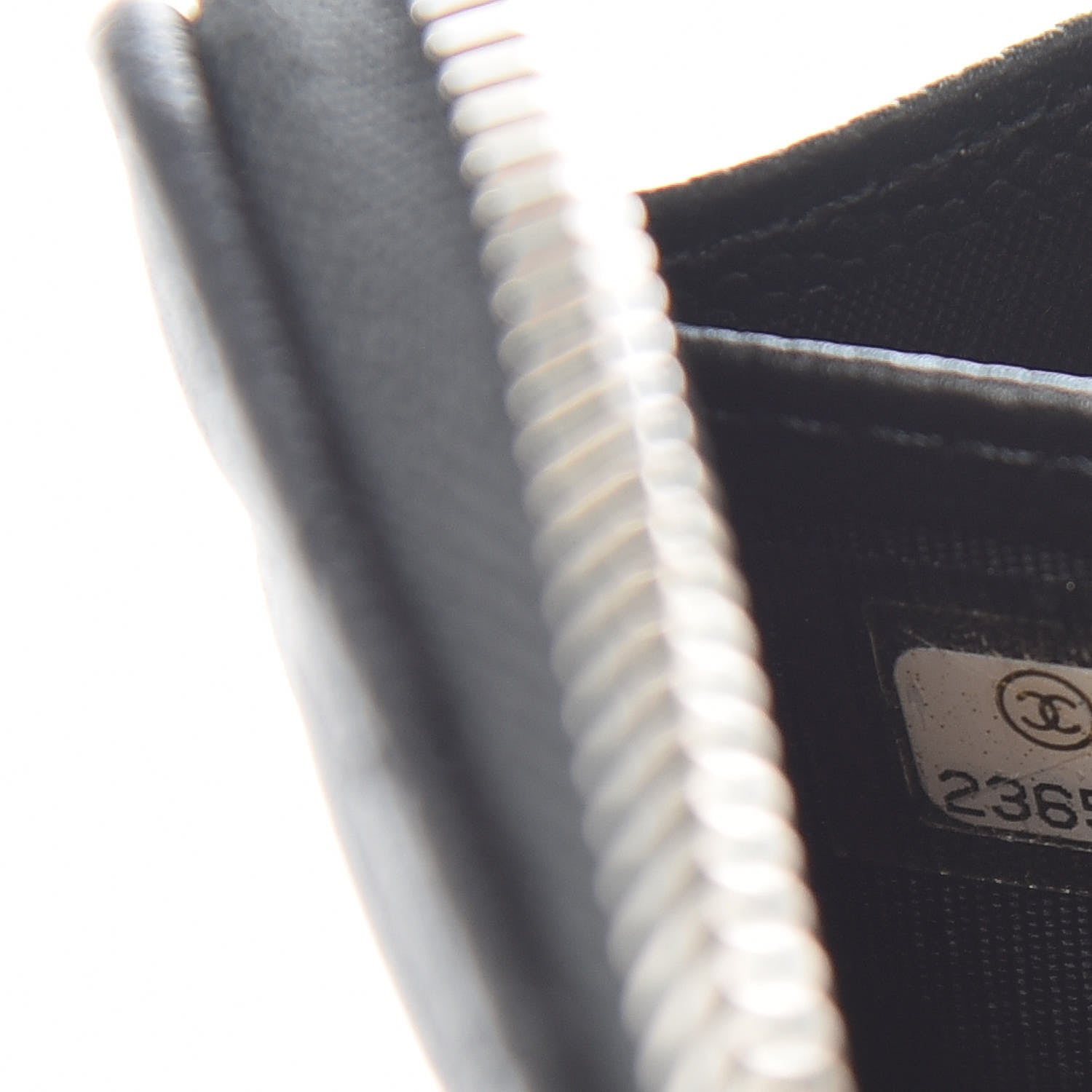 Chanel Caviar Camellia Embossed Large Gusset Zip Around Wallet Black 8 of 8