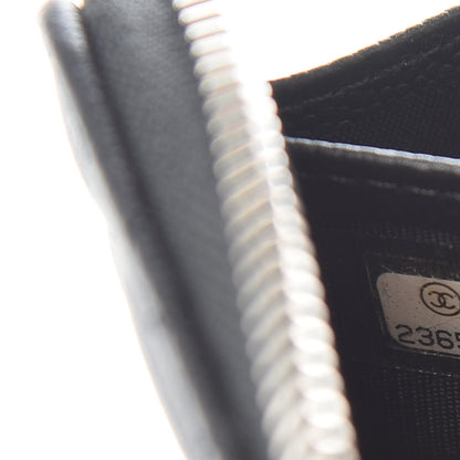 Chanel Caviar Camellia Embossed Large Gusset Zip Around Wallet Black 8 of 8