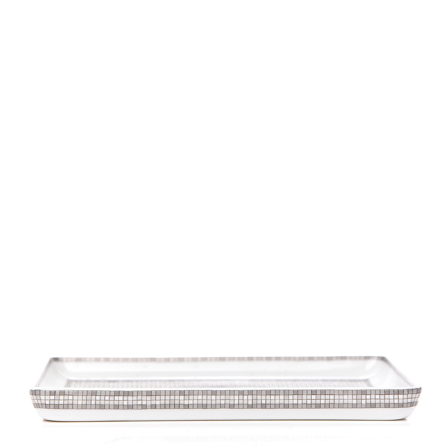 Hermes Porcelain Mosaique Au 24 Sushi Plate Platine 5 of 8