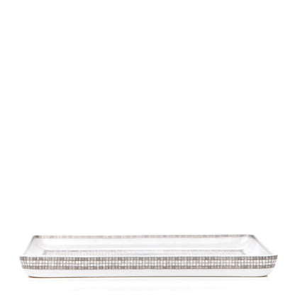 Hermes Porcelain Mosaique Au 24 Sushi Plate Platine 5 of 8