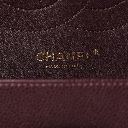 Chanel Caviar Quilted Jumbo Double Flap Burgundy 6 of 10