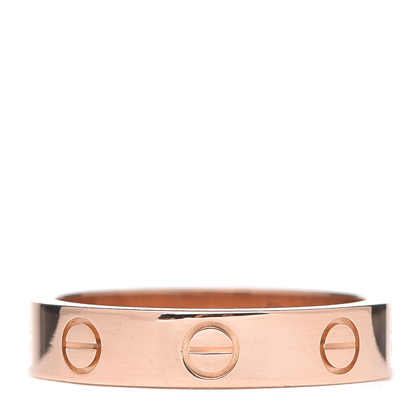 18K Pink Gold Diamond 4mm LOVE Wedding Band Ring 50 5.25