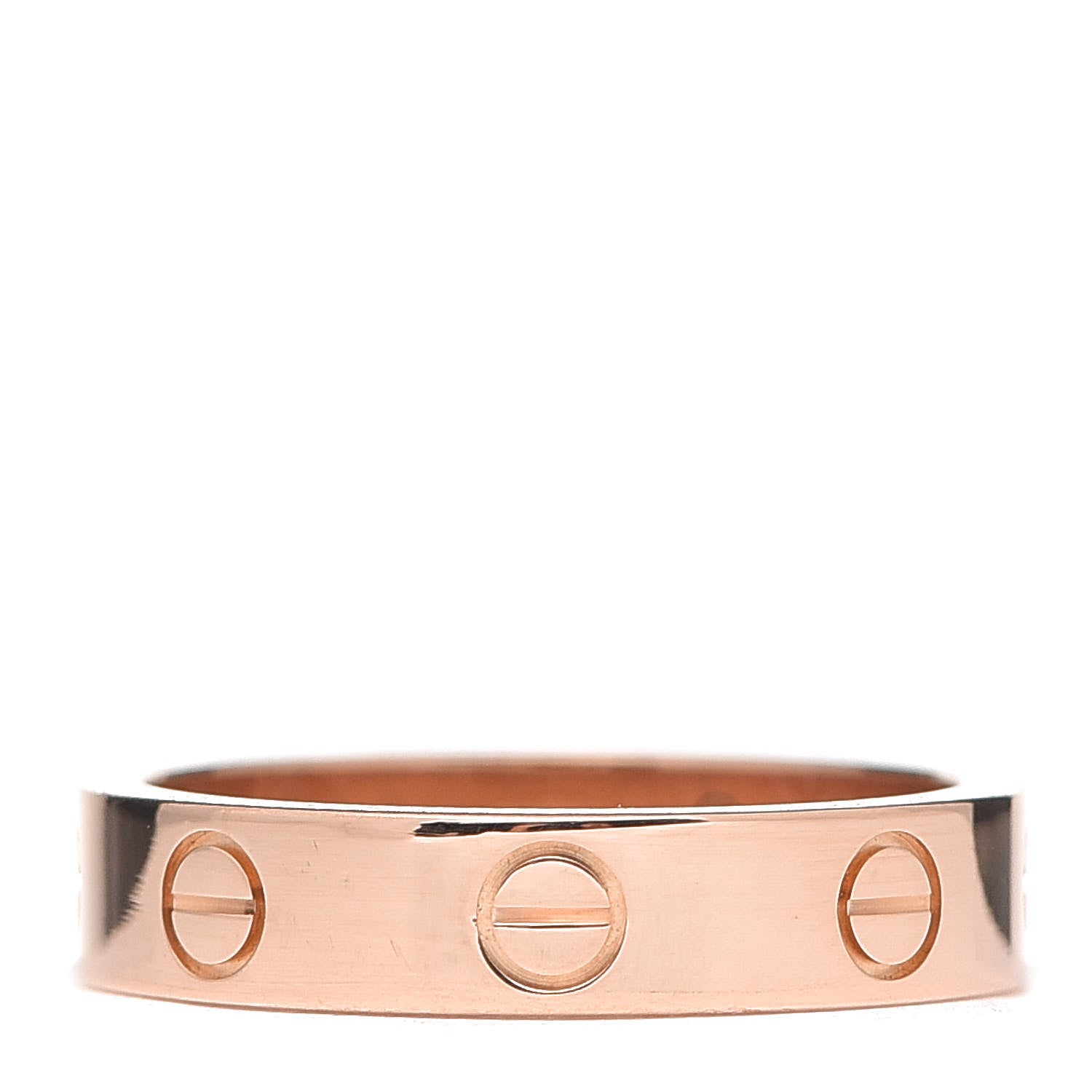 Cartier 18K Pink Gold Diamond 4mm LOVE Wedding Band Ring 50 5.25 3 of 6