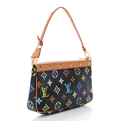 Louis Vuitton Monogram Multicolor Pochette Accessories Black 3 of 9