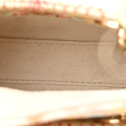 Christian Dior Calfskin Embroidered Mini Lady Dior White Multicolor 5 of 11