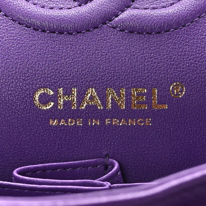 Chanel Caviar Quilted Small Double Flap Dark Purple 6 of 10