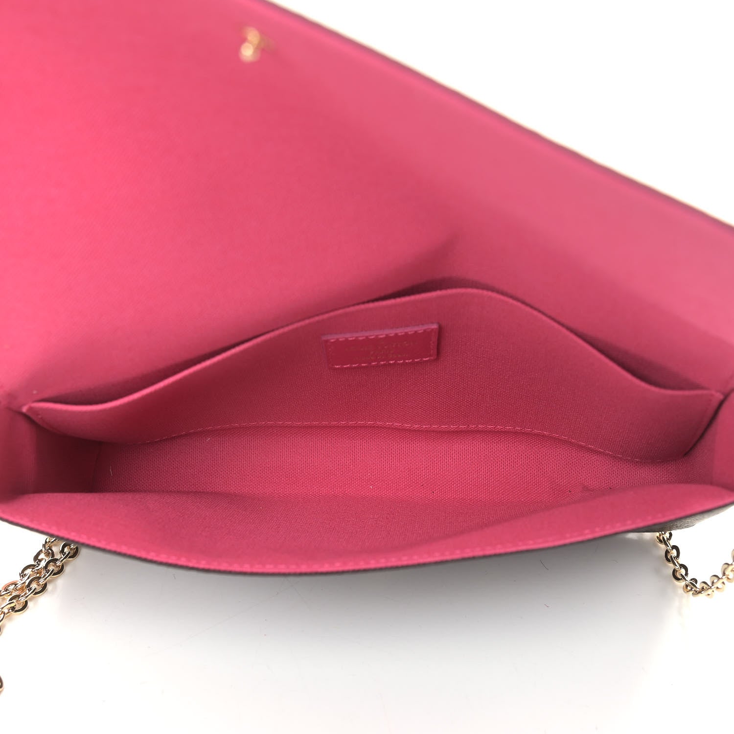Louis Vuitton Monogram 2021 Christmas Animation Hollywood Pochette Felicie Chain Wallet Fuchsia 7 of 10