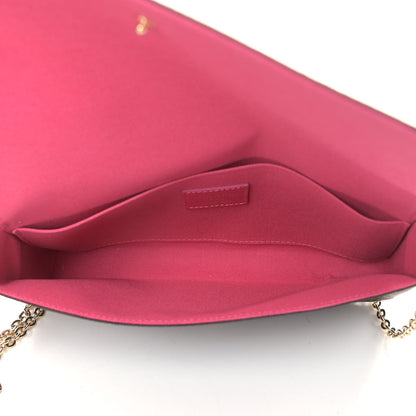 Louis Vuitton Monogram 2021 Christmas Animation Hollywood Pochette Felicie Chain Wallet Fuchsia 7 of 10