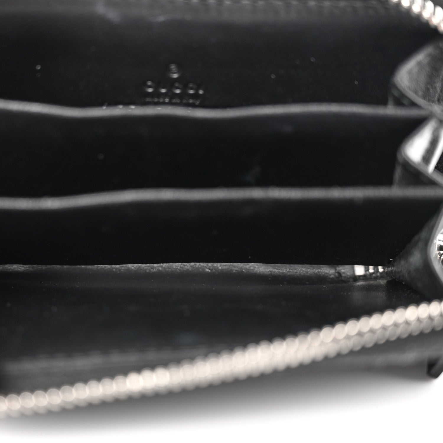 Gucci Guccissima Zip Around Card Case Black 5 of 14