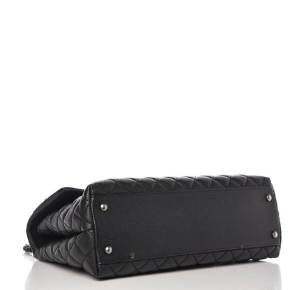Chanel Caviar Quilted Medium Coco Handle Flap Black 4 of 9
