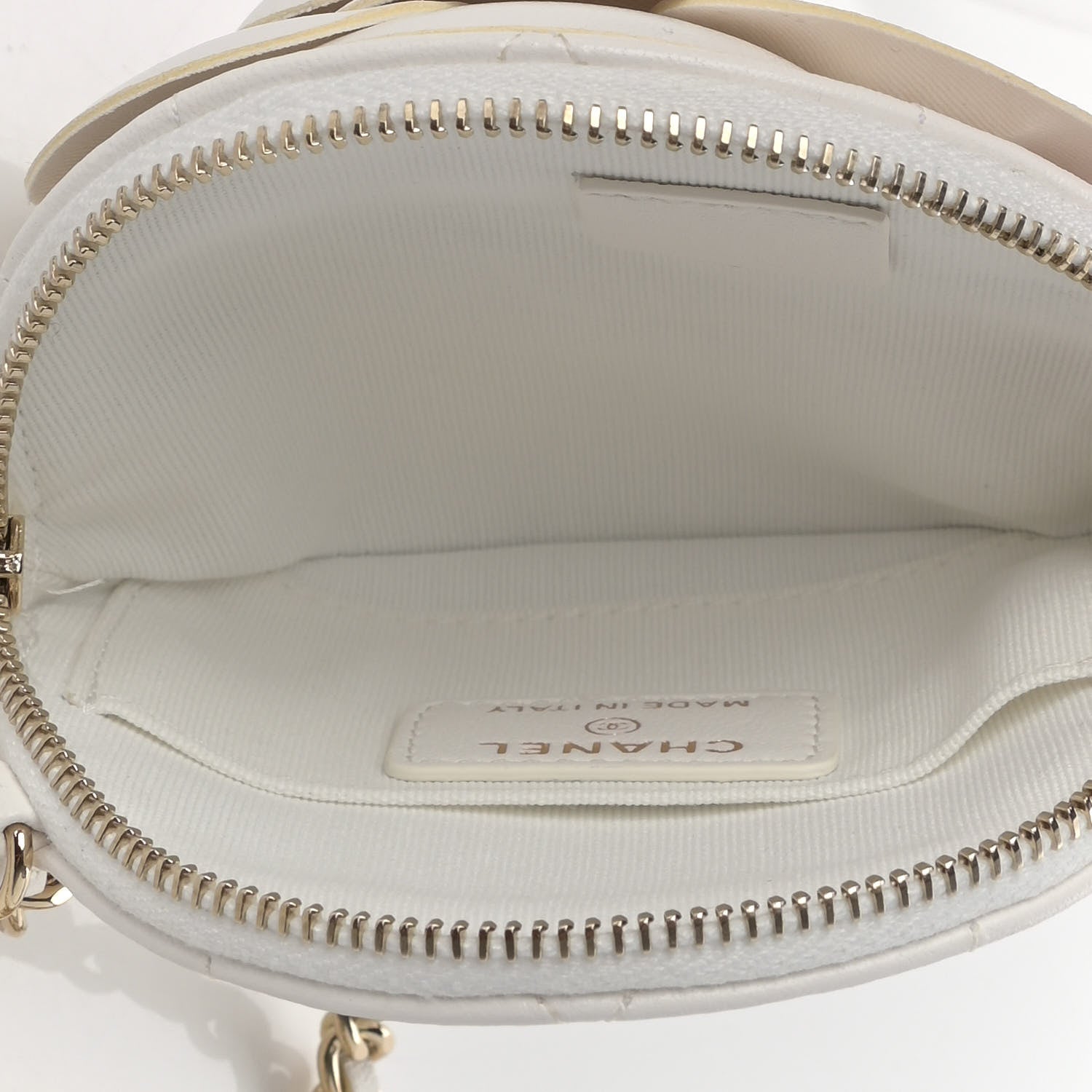 Chanel Lambskin Mini Camellia Bouquet Clutch With Chain White 5 of 9