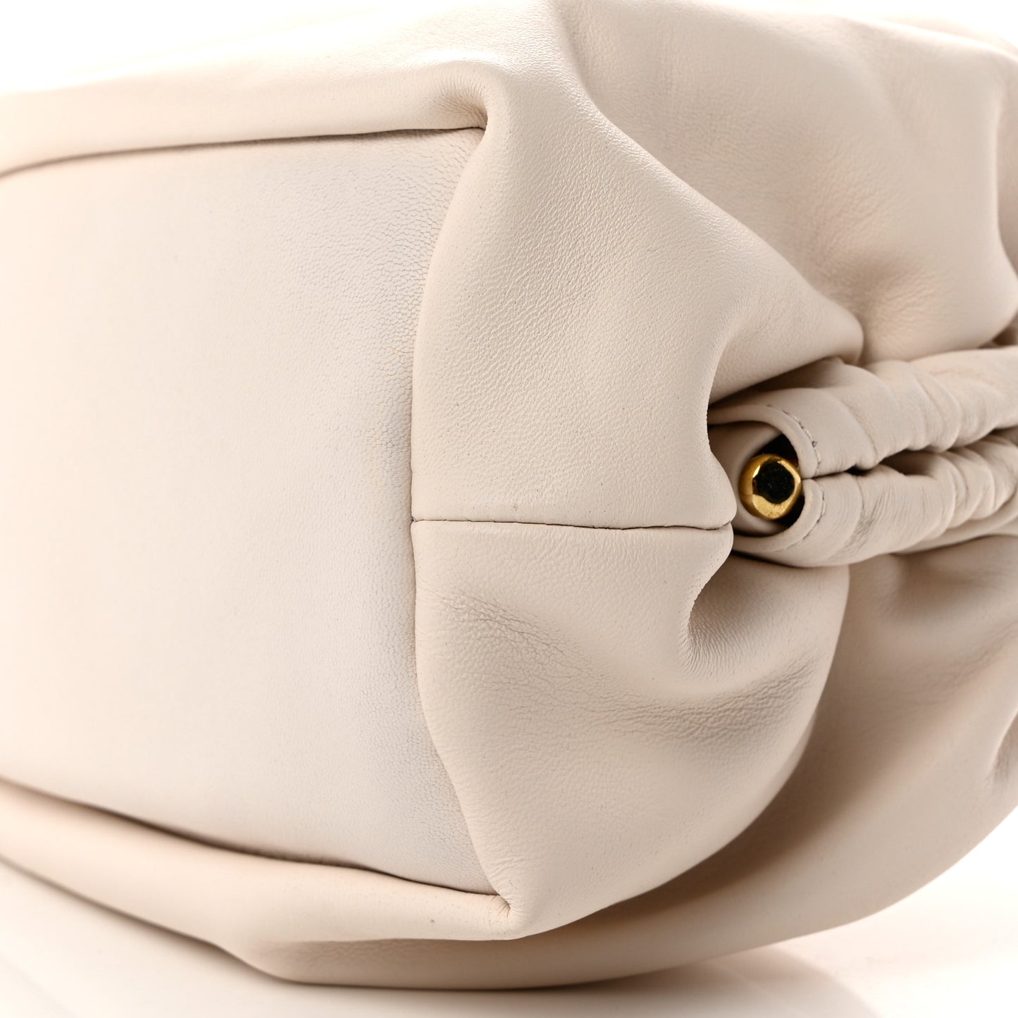 Lambskin Cloud Clutch White