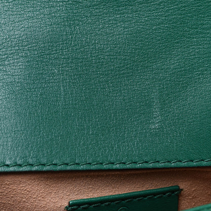 Gucci Calfskin Matelasse Super Mini GG Marmont Shoulder Bag Emerald Green 10 of 10