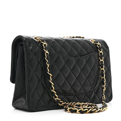 Chanel Lambskin Quilted Medium Double Flap Black 3 of 10