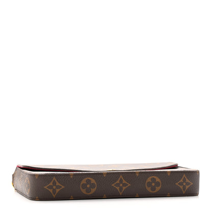 Louis Vuitton Monogram Pochette Felicie Chain Wallet Fuchsia 5 of 18