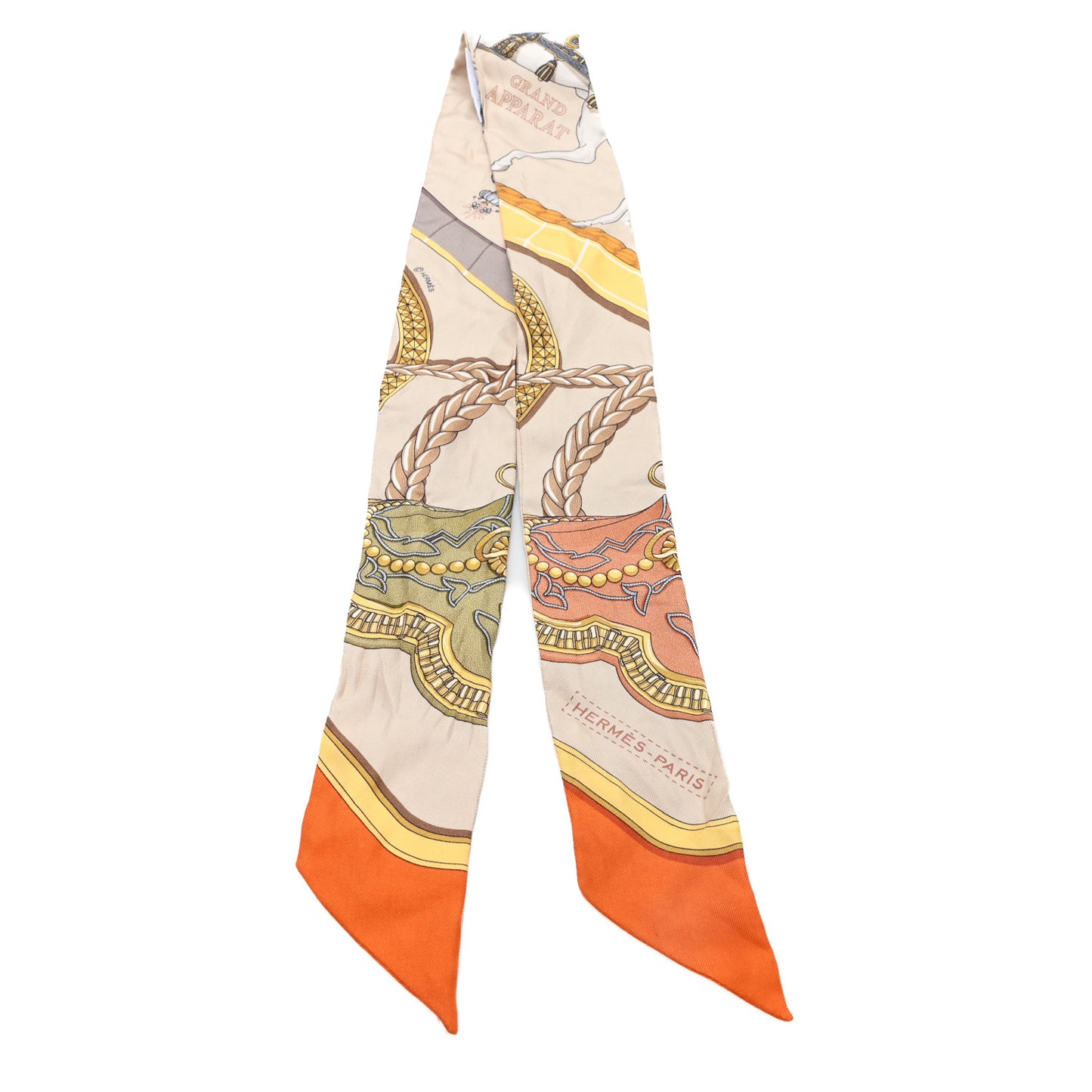 Silk Grand Apparat Twilly Beige Orange Jaune