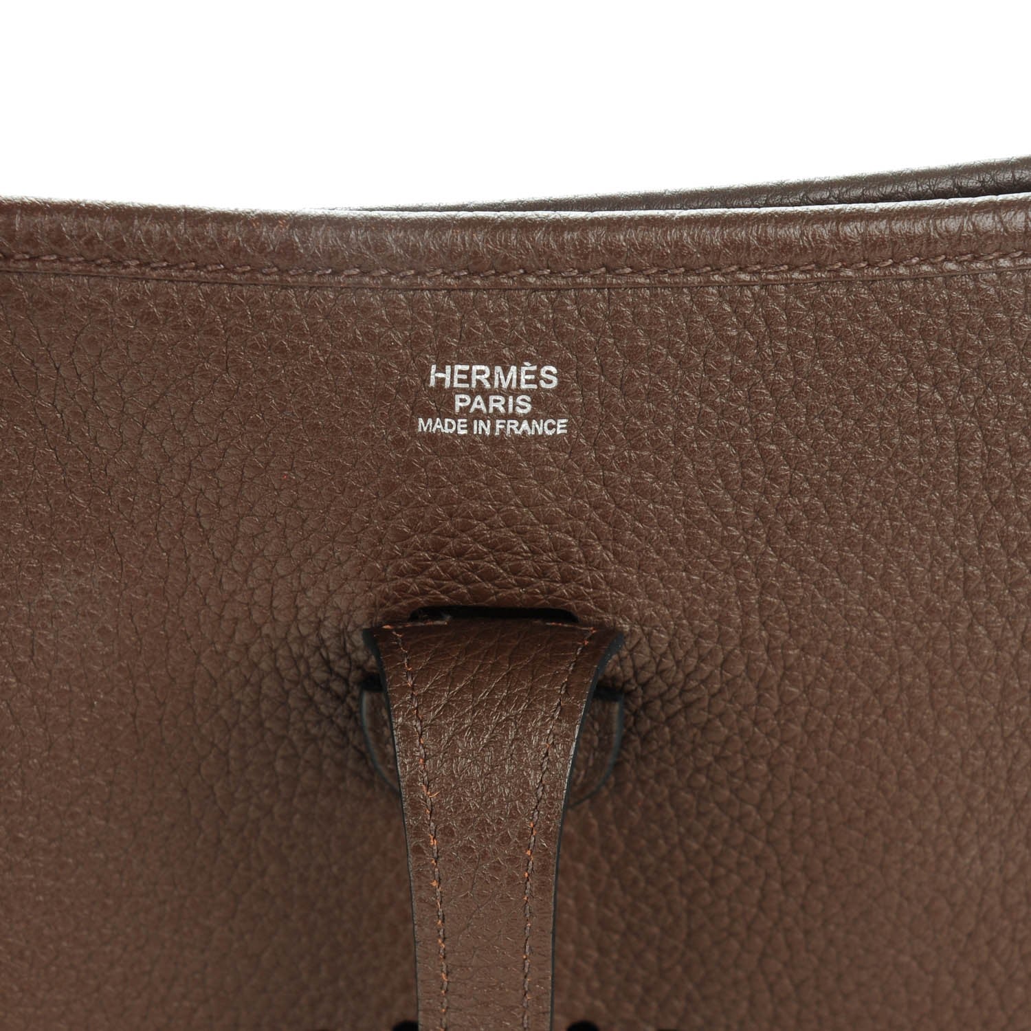 Hermes Taurillon Clemence Evelyne III PM Cafe 7 of 8