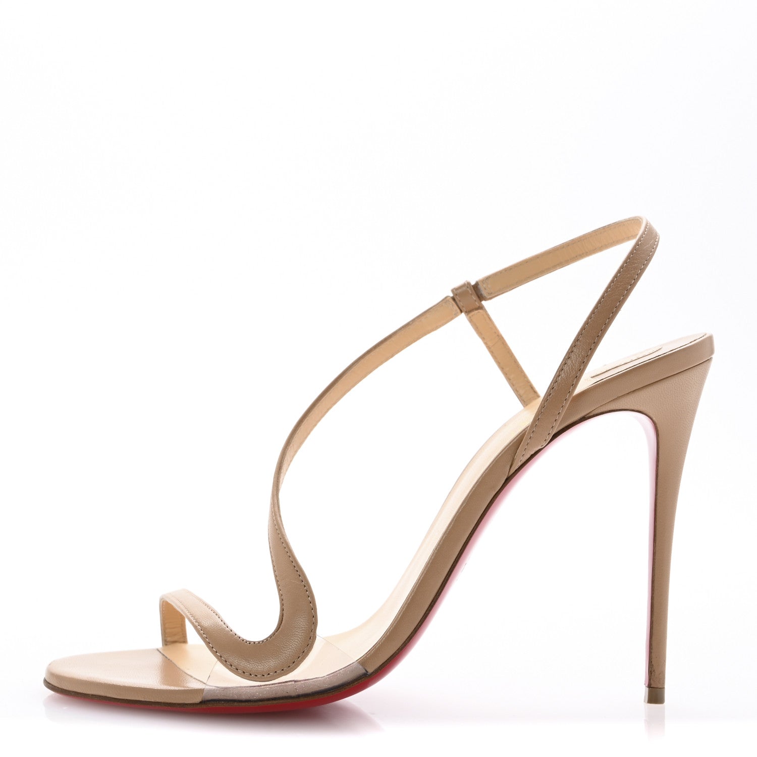 Christian Louboutin Nappa Rosalie 100 Sandals 40 Nude 1 of 9