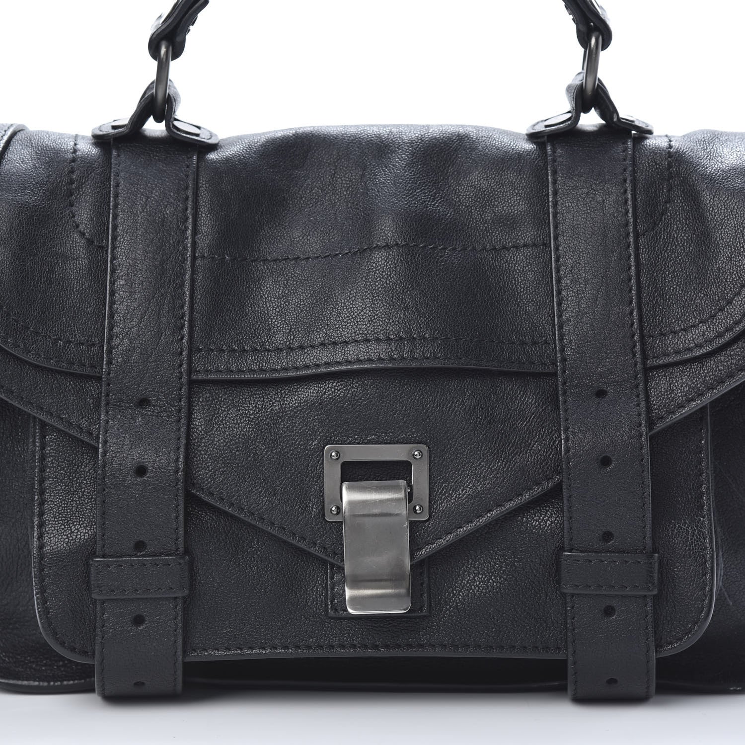 Proenza Schouler Lambskin Tiny PS1 Satchel Black 9 of 13